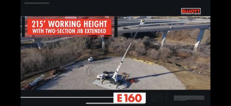 215' working height with two-section jib extended